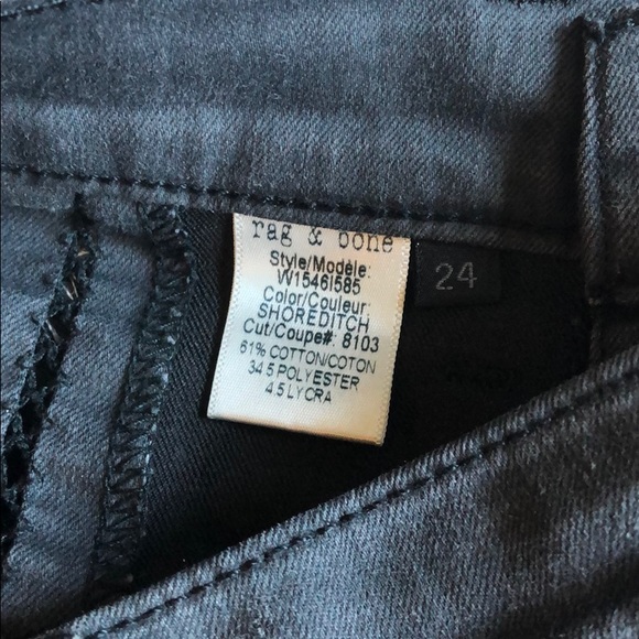 Faded black denim with lace up detail - Picture 4 of 6